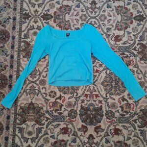 light blue WILD FABLE swoop neck